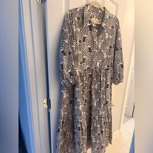 Anthropologie Maeve Bettina Tiered Shirt Dress 1X